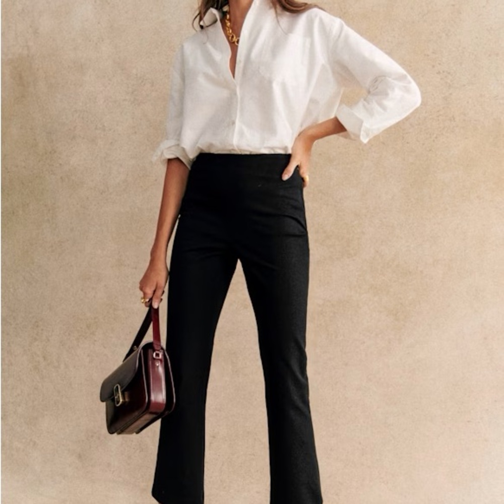 Sezane Black Ciara trousers